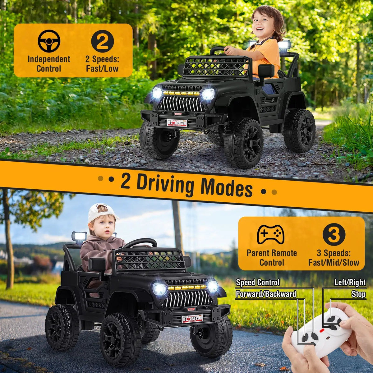 12V Kids Ride on Truck Car with Parental Remote and Music Player, photo 6 of 12