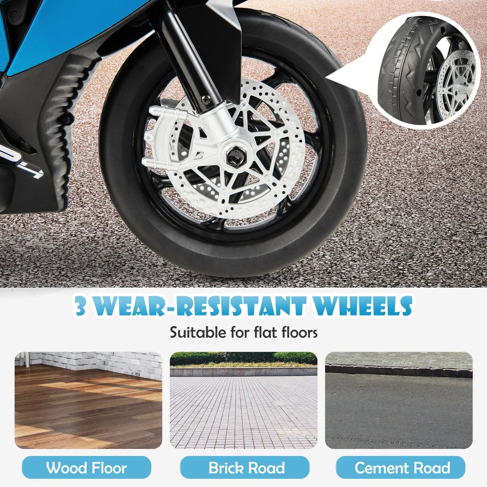 12V Licensed BMW Kids Motorcycle Ride-On Toy for 37-96 Months Old Kids by DirectDeals
