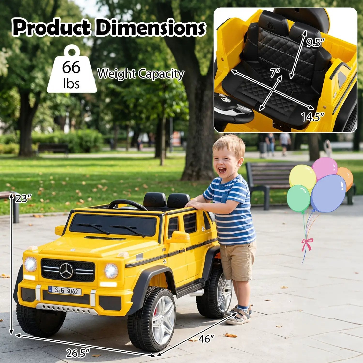 12V Mercedes-Benz Kids Ride-On Car with Remote Control by DirectDeals