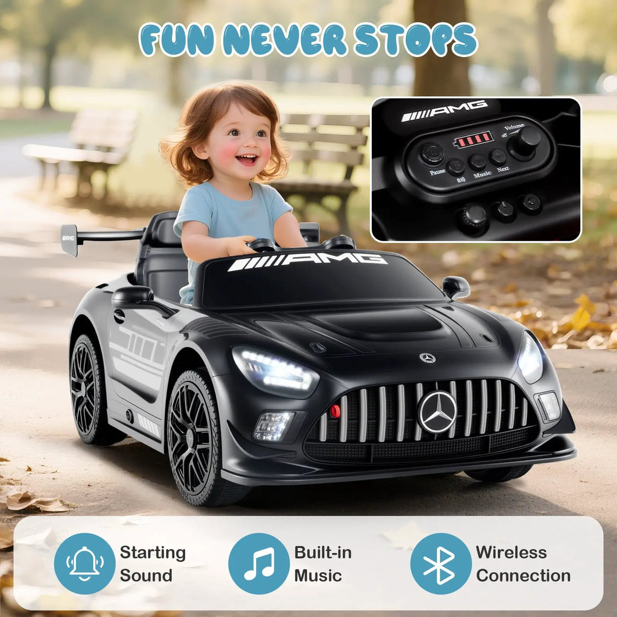 12V Kids Ride-On Car Mercedes-AMG GT3 Licensed with Adjustable Speed, photo 20 of 24