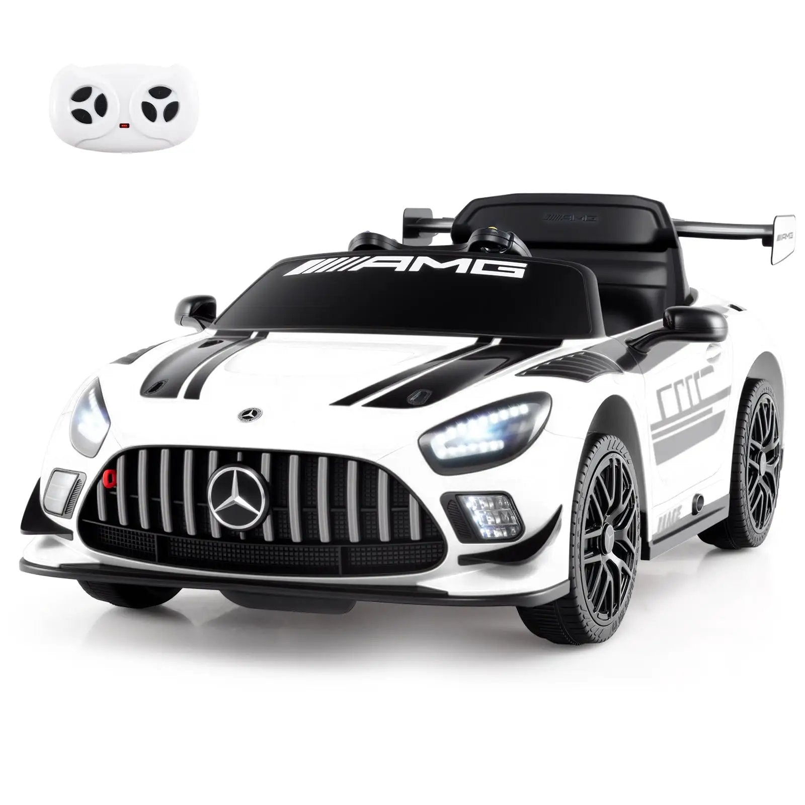 12V Kids Ride-On Car Mercedes-AMG GT3 Licensed with Adjustable Speed by DirectDeals