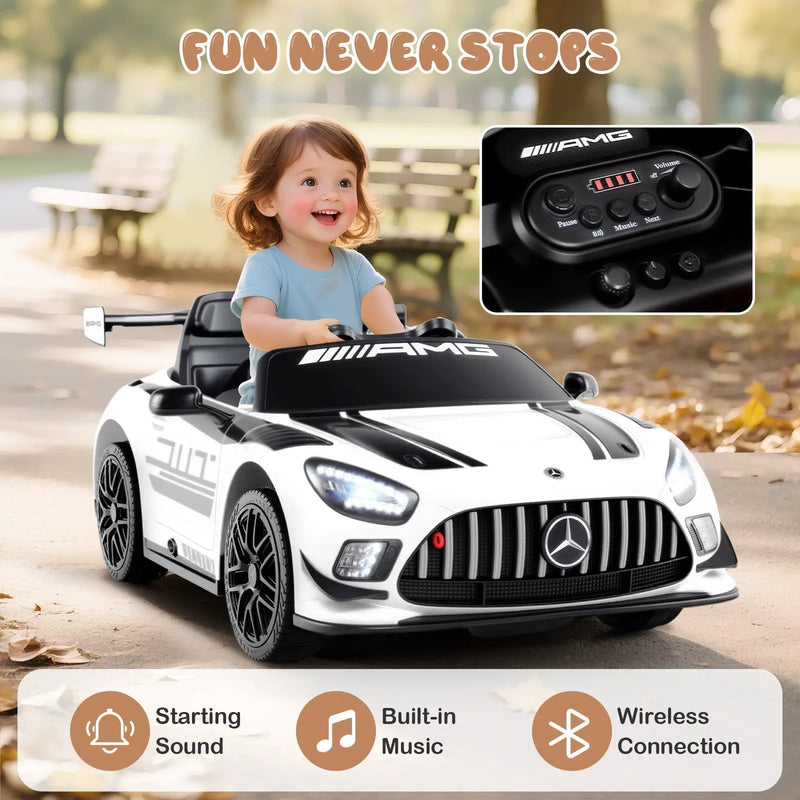12V Kids Ride-On Car Mercedes-AMG GT3 Licensed with Adjustable Speed by DirectDeals