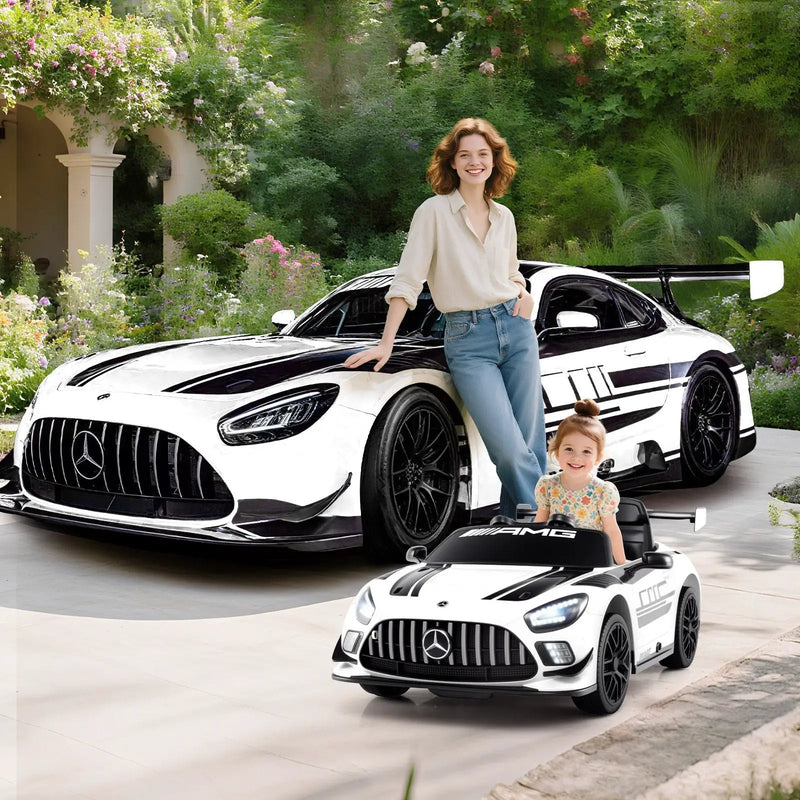 12V Kids Ride-On Car Mercedes-AMG GT3 Licensed with Adjustable Speed by DirectDeals