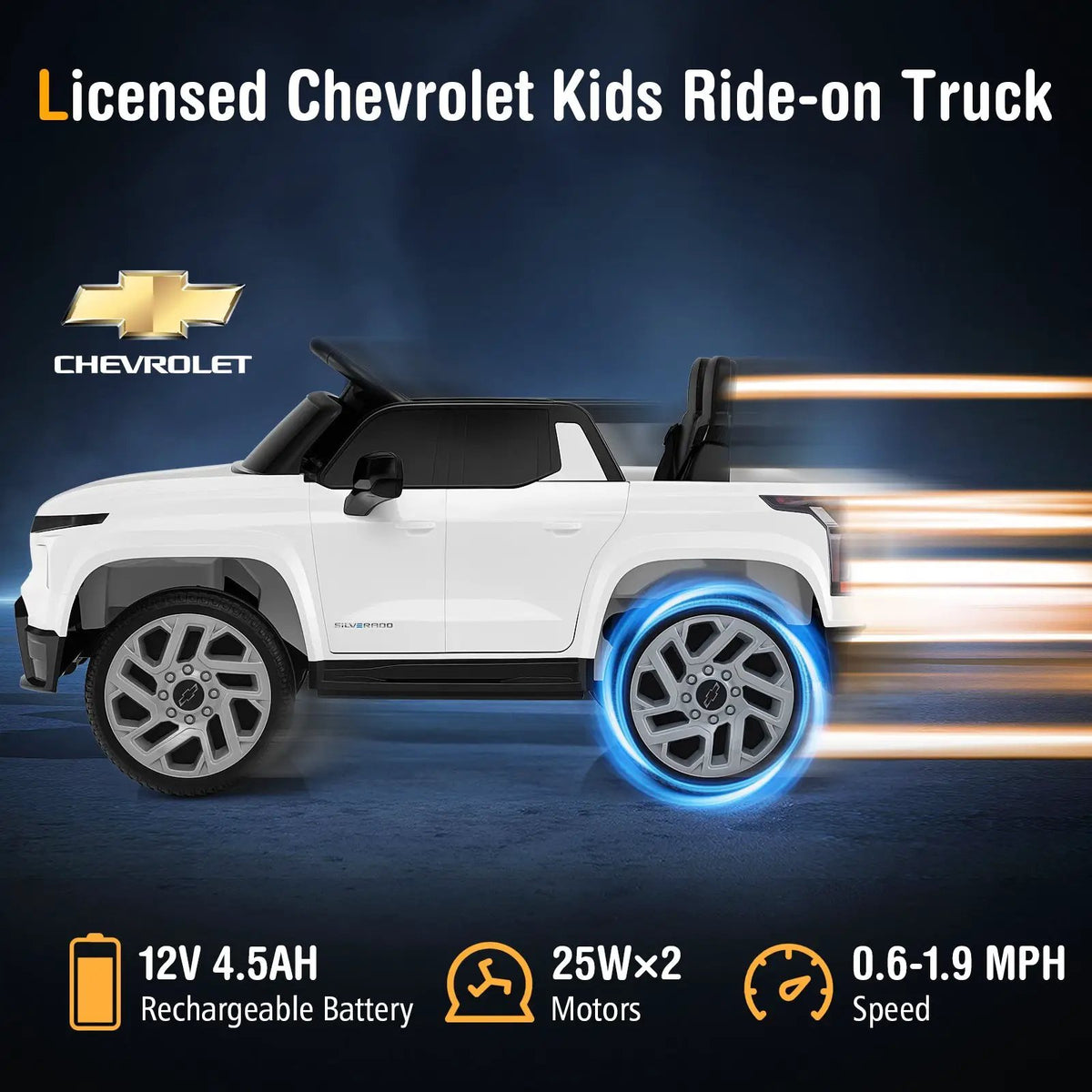 12V Ride on Car Truck Licensed Chevrolet with Remote Control Gift for 3+, photo 16 of 16