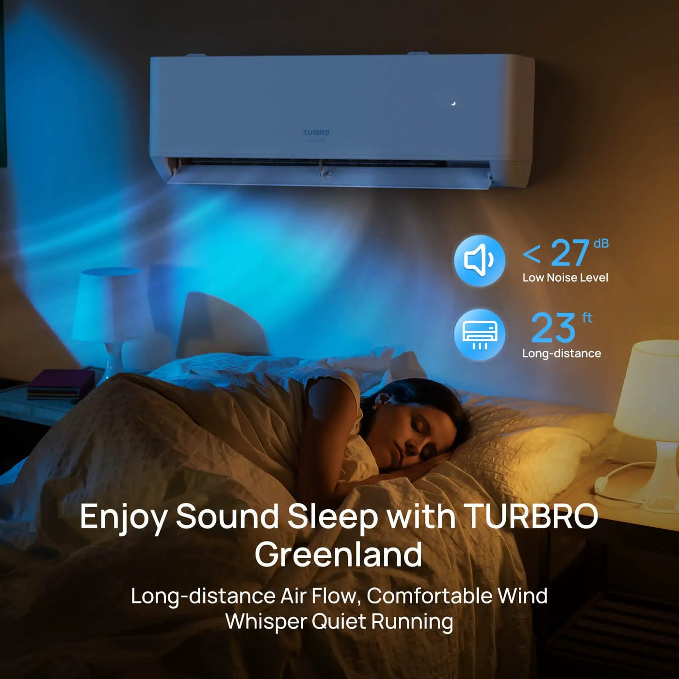 (Open Box) Greenland Single Zone Mini Split AC with Heat Pump (R454B) by TURBRO