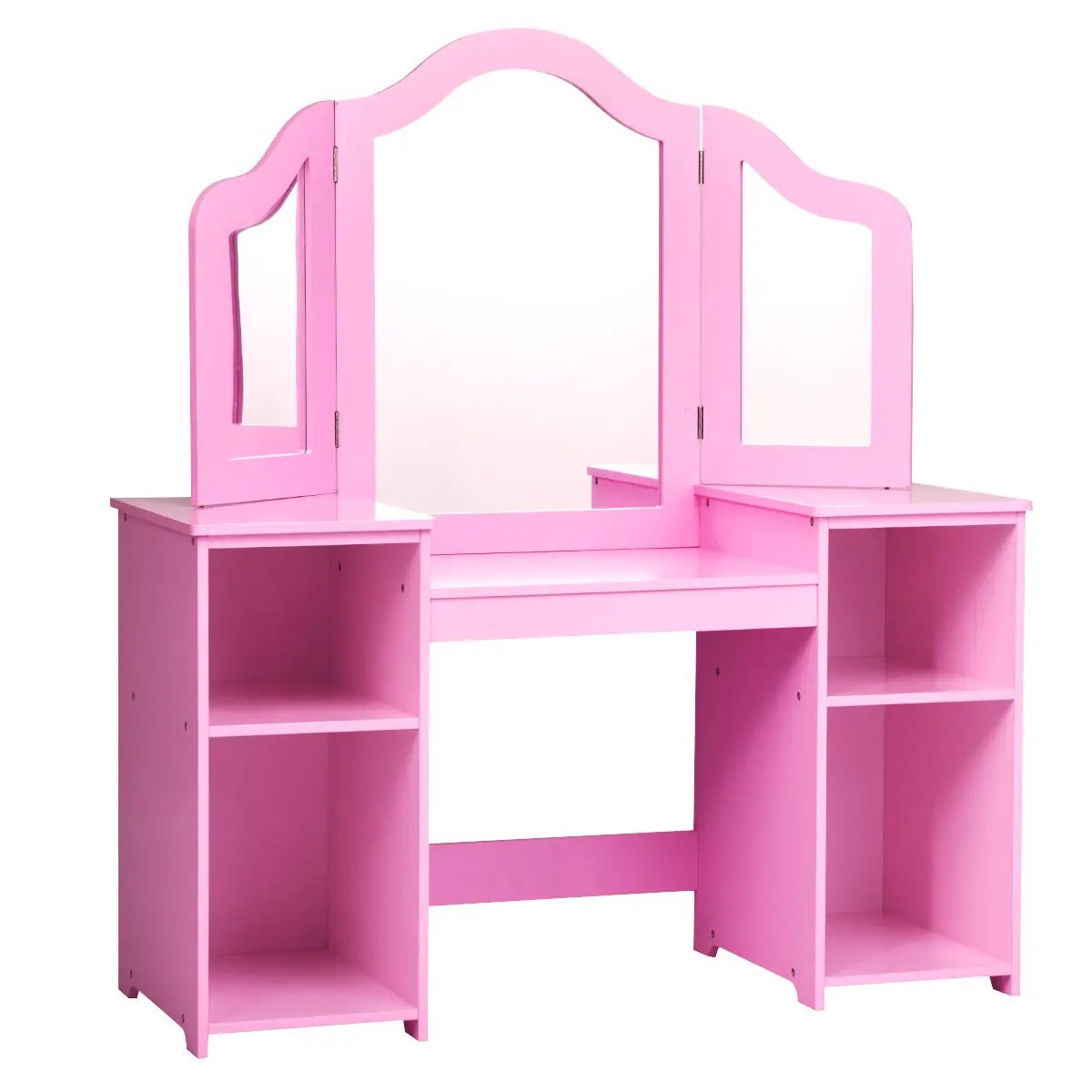 Kids Tri Folding Mirror Makeup Dressing Vanity Table Set, photo 3 of 9