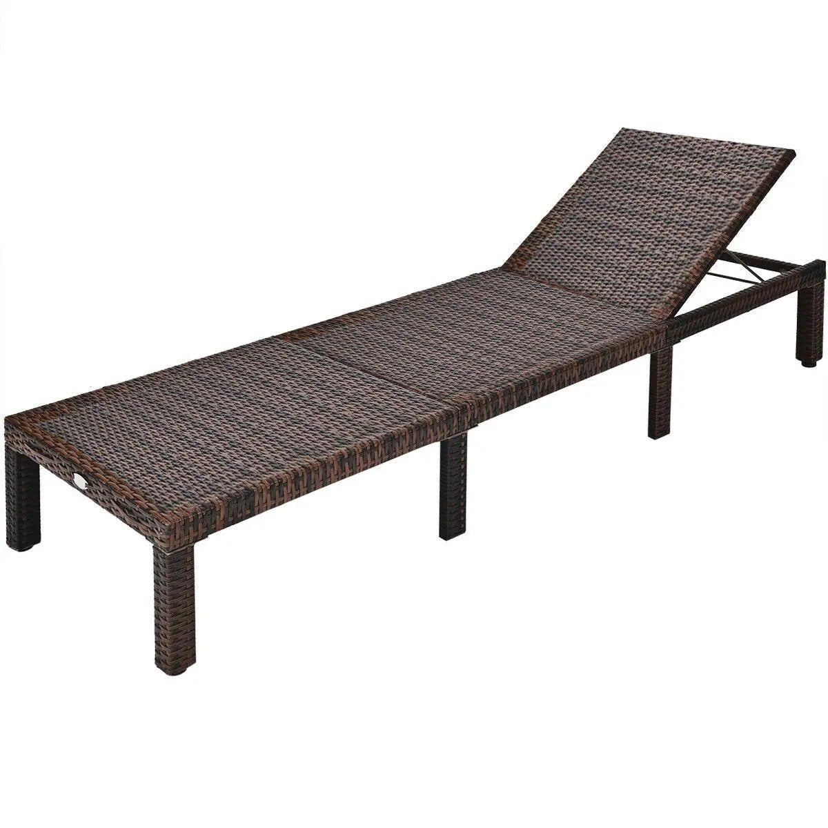Outdoor Rattan Adjustable Cushioned Chaise, photo 7 of 10