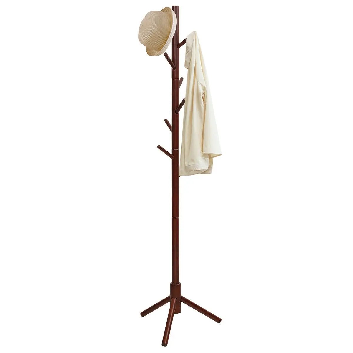 2 Heights Wooden Coat Rack with 8 Hooks, photo 5 of 16
