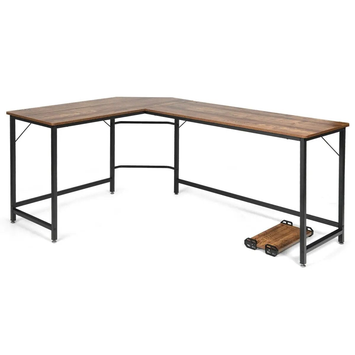 L Shaped Desk Corner Computer Desk PC Laptop Gaming Table Workstation, photo 8 of 24