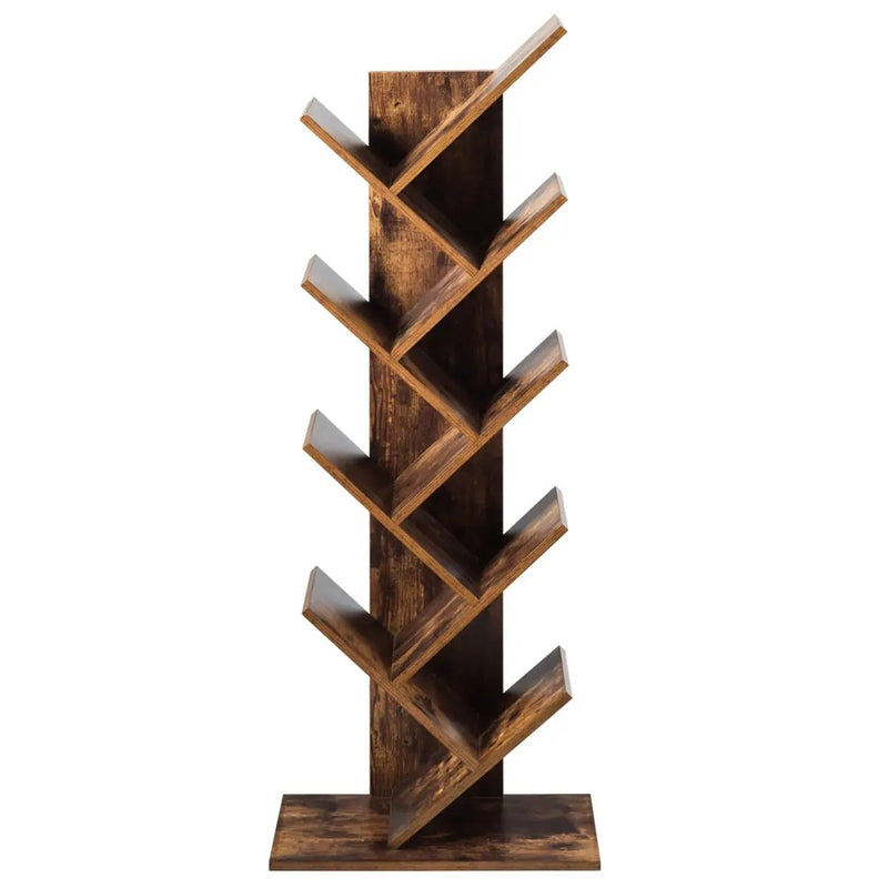 8-Tier Free Standing Tree Bookshelf-Coffee by DirectDeals