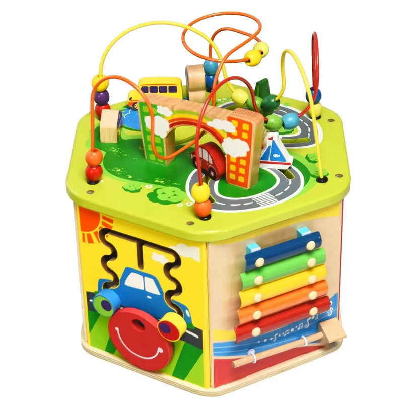 7-in-1 Wooden Activity Cube Toy by DirectDeals