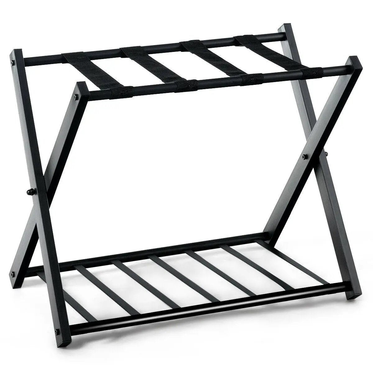 Set of 2 Folding Metal Luggage Rack Suitcase, photo 8 of 9