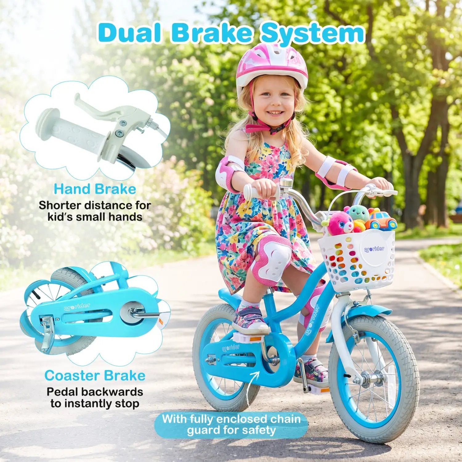 Kids Bike 12 Inch with Training Wheels and Adjustable Seat by DirectDeals