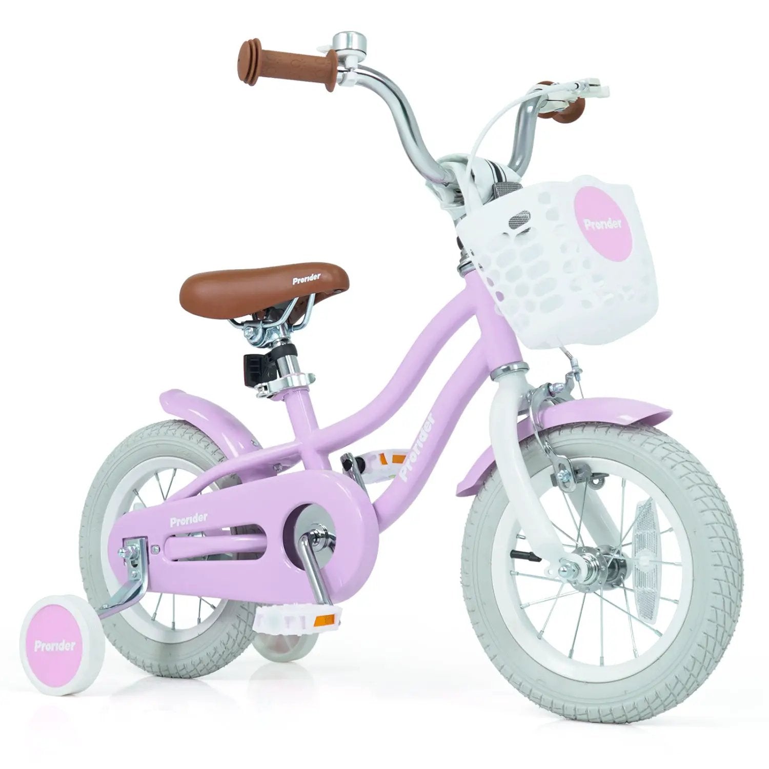 Kids Bike 12 Inch with Training Wheels and Storage Basket by DirectDeals