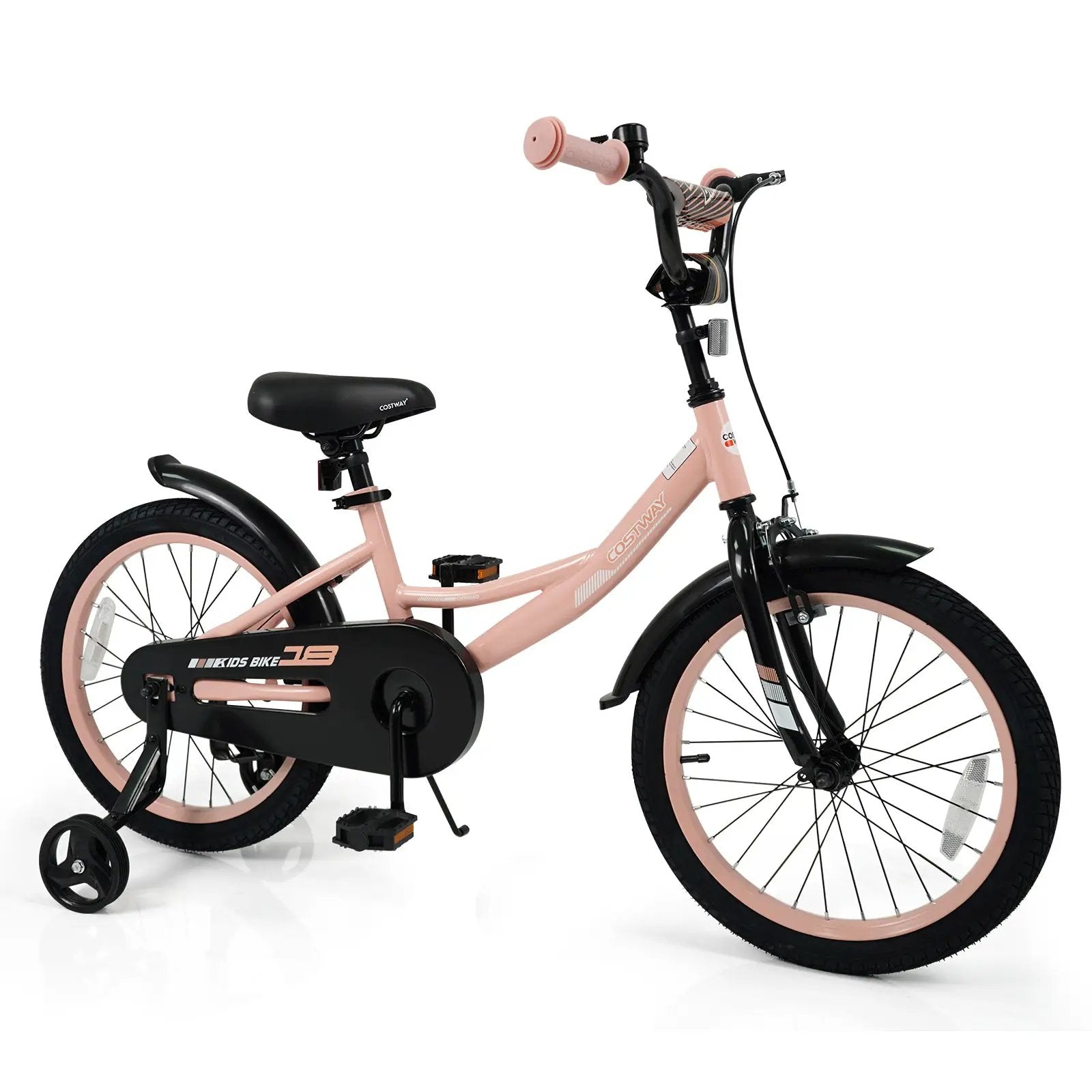 Kids Bike 12-18 Inch with Training Wheels - Pink by DirectDeals