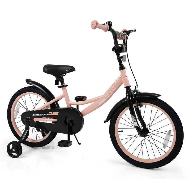 Kids Bike 12-18 Inch with Training Wheels - Pink by DirectDeals