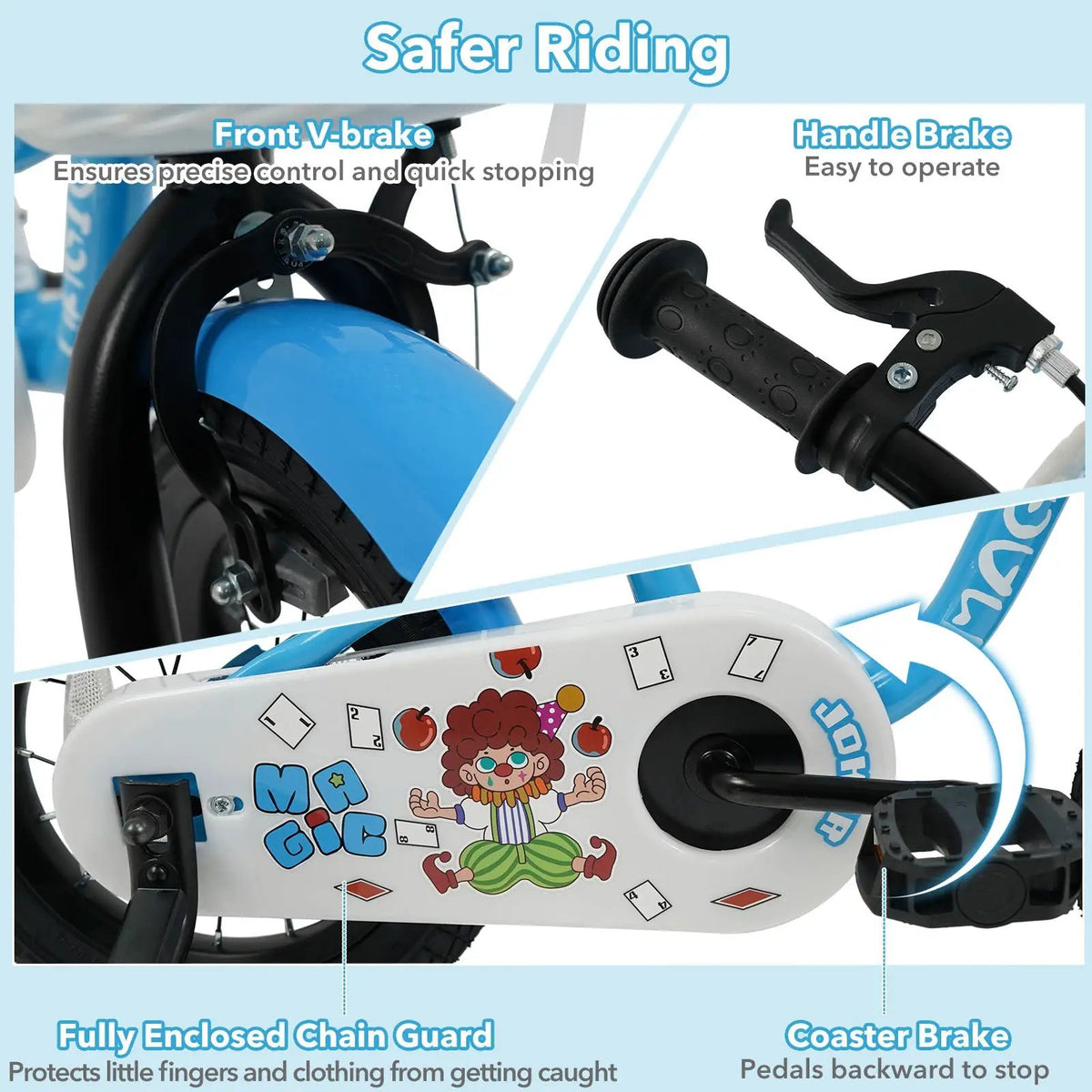 12/14/16 Inch Kids Bike with Training Wheels and Basket Navy Color, photo 20 of 32