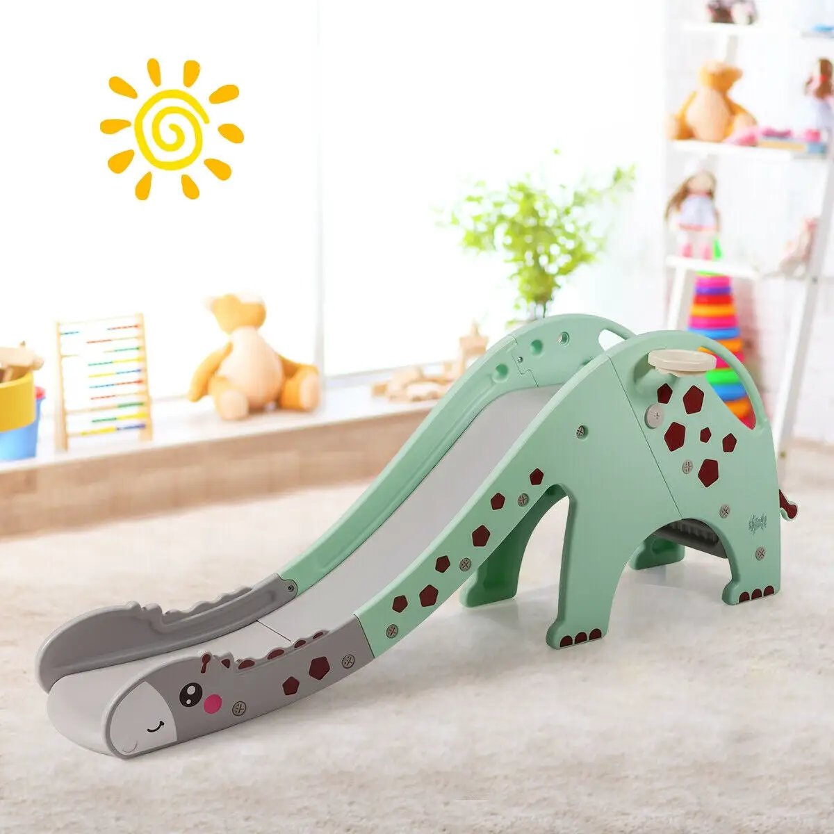 3-in-1 Kids Climber Slide Play Set with Basketball Hoop, photo 3 of 9