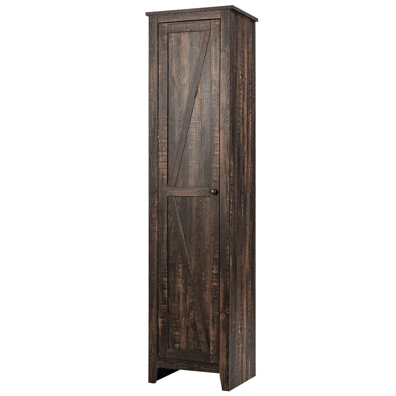 Linen Tower Bathroom Storage Cabinet Tall Slim Side Organizer with Shelf by DirectDeals