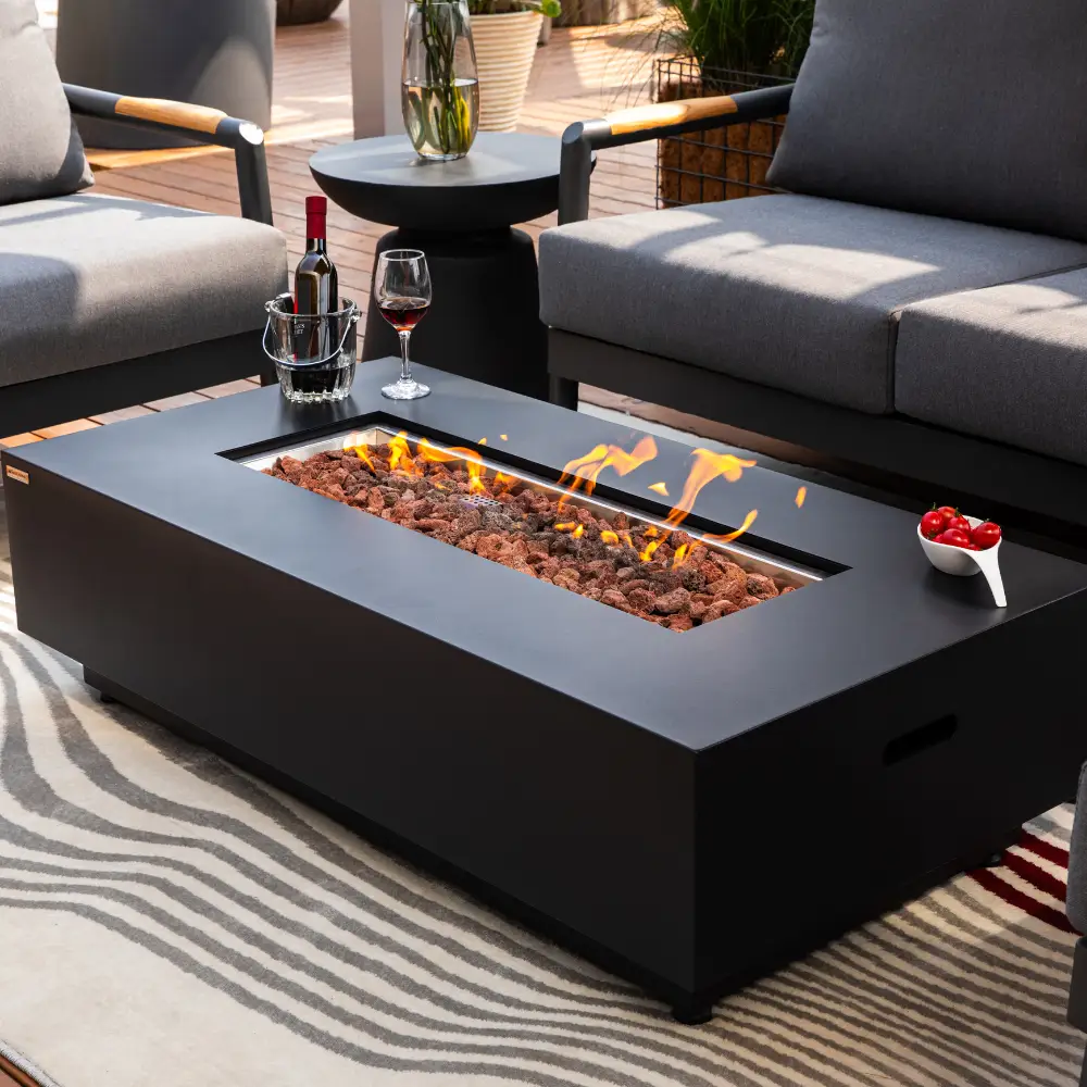 Propane Fire Pit Table Outdoor 50,000 BTU Firepits for Outside CSA Certified by EnvelorHome