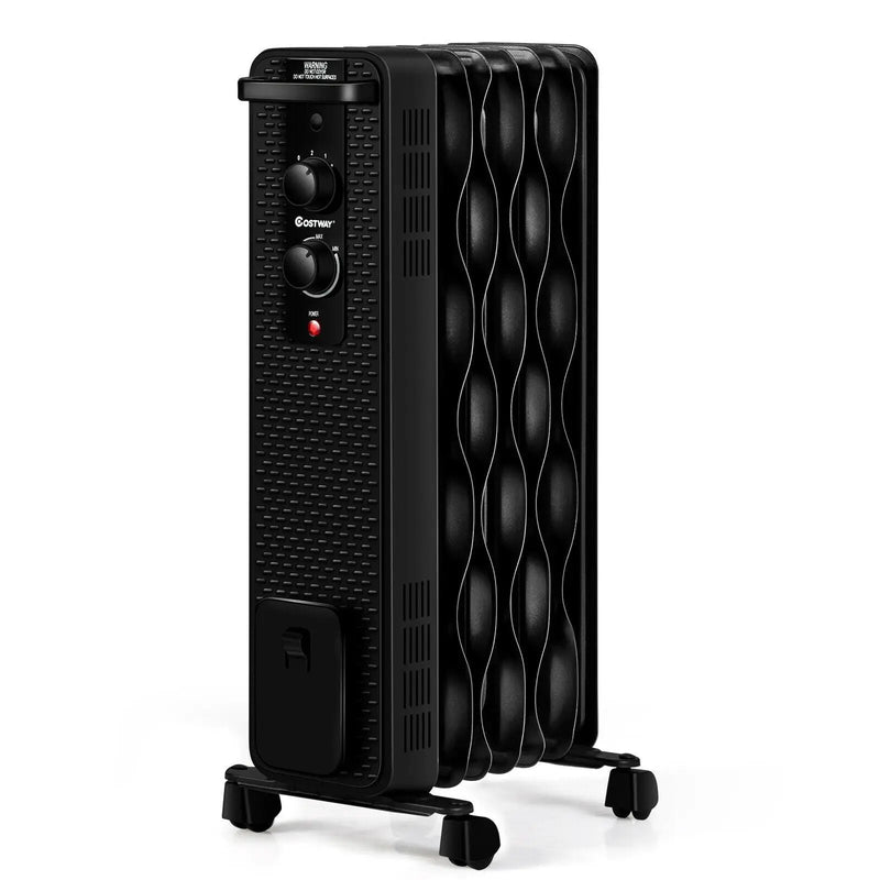 1500 W Oil-Filled Heater Portable Radiator Space Heater with Adjustable Thermostat by DirectDeals