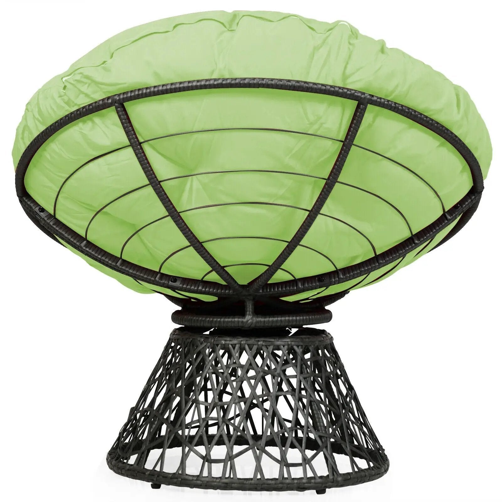 Rattan Papasan Chair Ergonomic 360-degree Swivel Soft Cushion Garden by DirectDeals