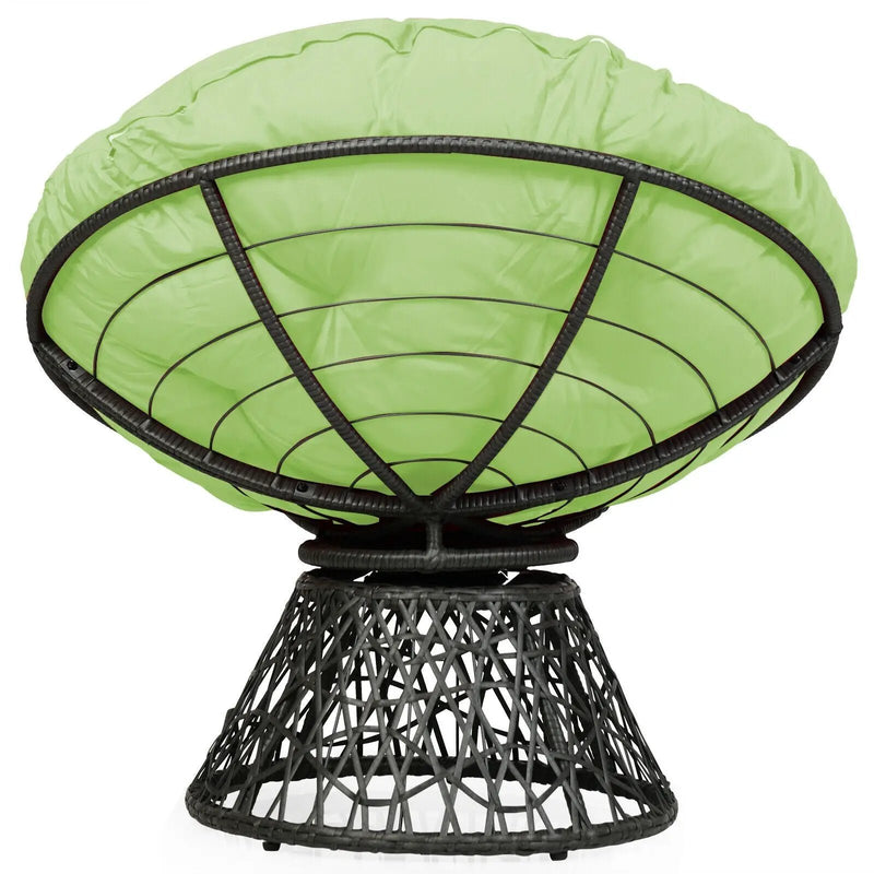 Rattan Papasan Chair Ergonomic 360-degree Swivel Soft Cushion Garden by DirectDeals