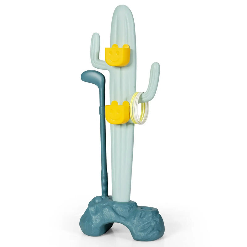 3-in-1 Cactus Toy Stand Sports Activity Center with Golf and Ring-Toss by DirectDeals