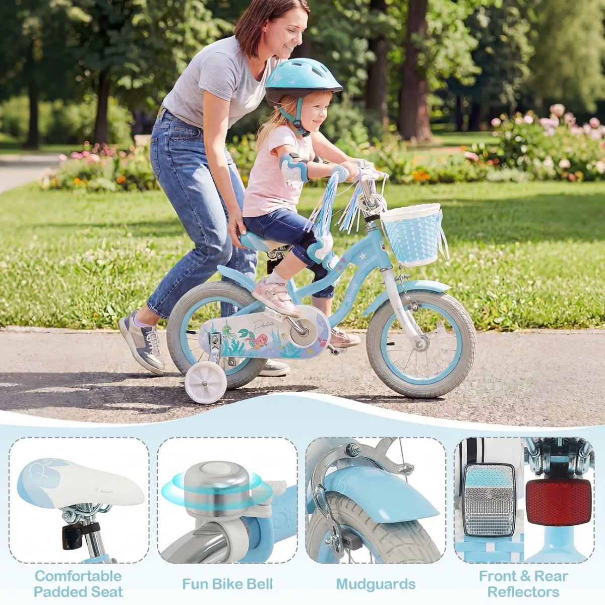 Kids Bike 12-20 Inch with Training Wheels & Basket, photo 30 of 40