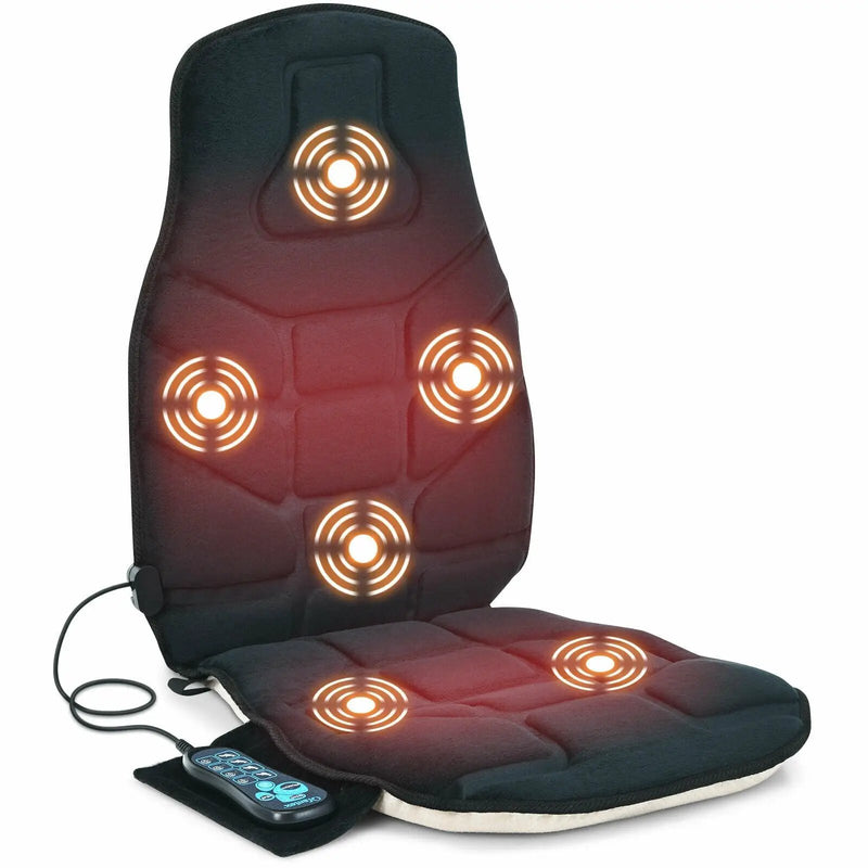Seat Cushion Massager with Heat and 6 Vibration Motors for Home by DirectDeals