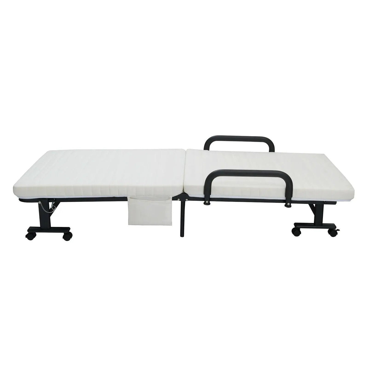 Adjustable Folding Guest Bed Frame with Mattress and Wheels, photo 7 of 24