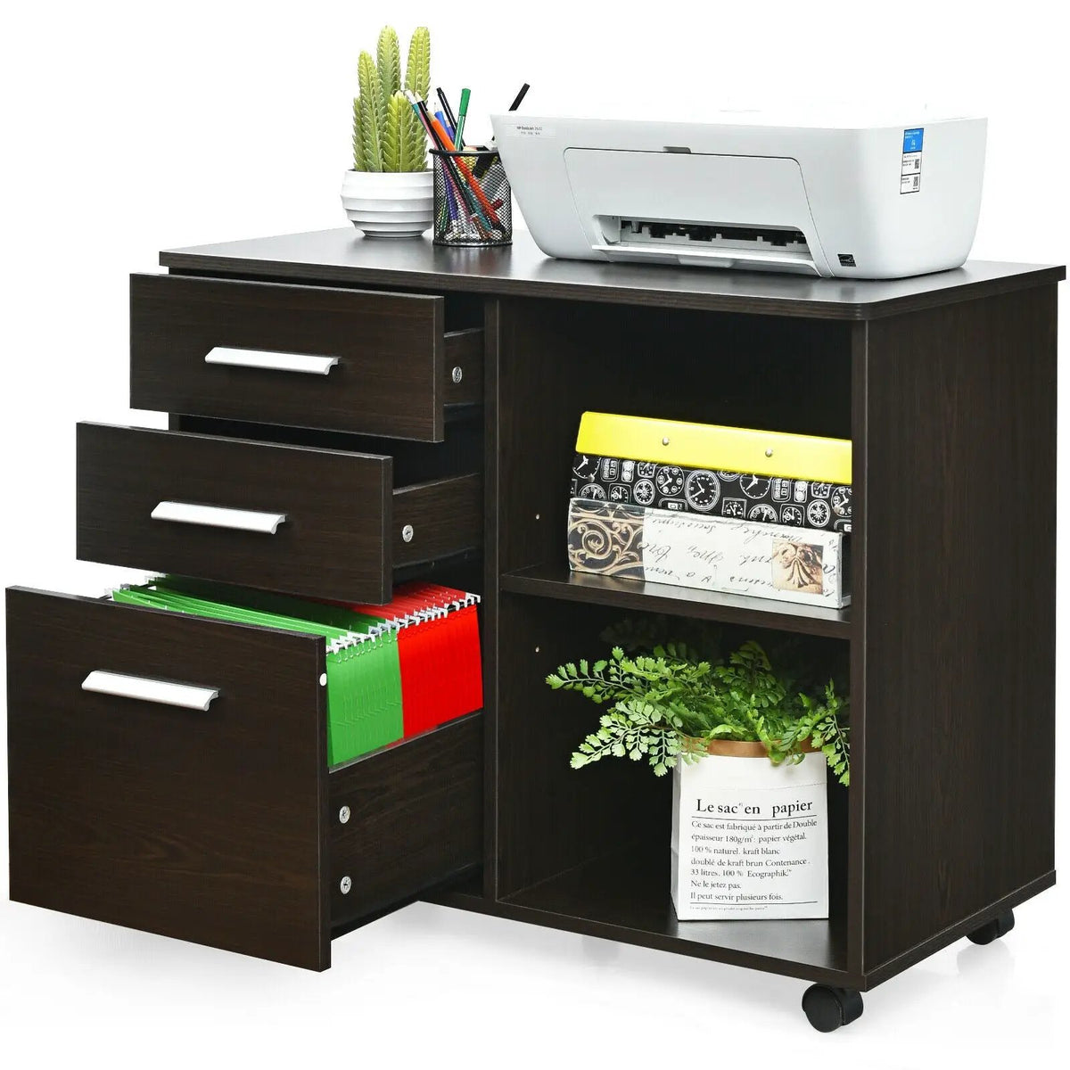 3-Drawer Mobile Lateral File Cabinet Printer Stand, photo 12 of 24