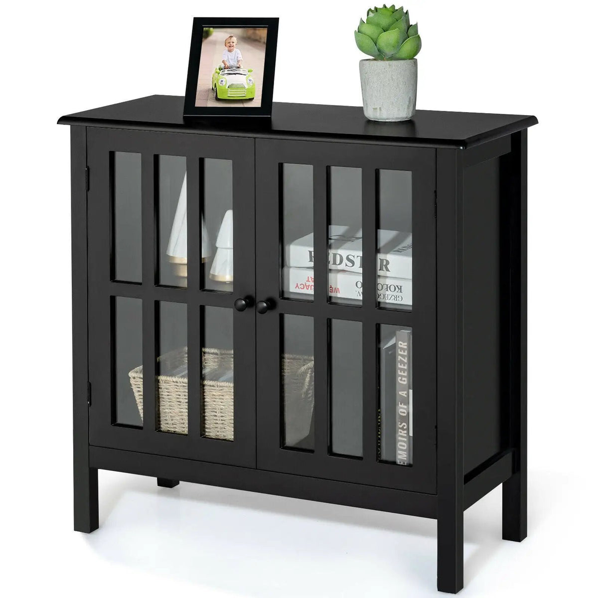 Glass Door Sideboard Console Storage Buffet Cabinet, photo 14 of 32