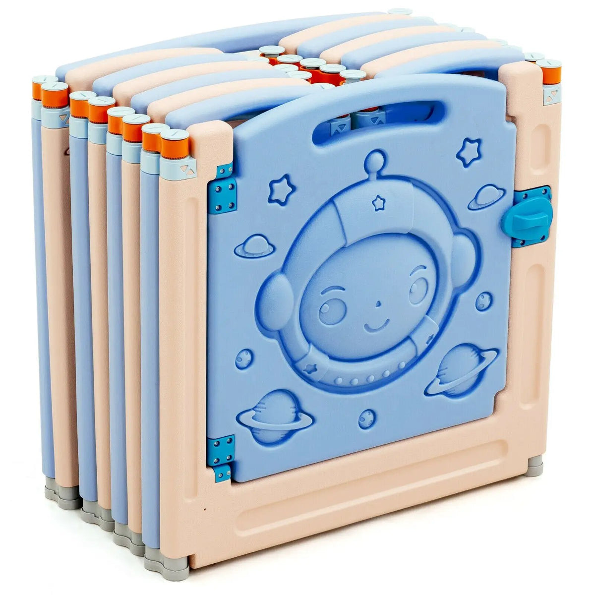 18-Panel Foldable Baby Playpen Kids Activity Center with Lockable Door, photo 13 of 24