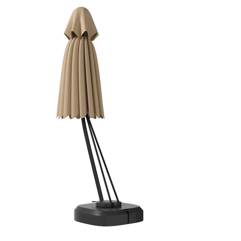 11 Feet Outdoor Cantilever Hanging Umbrella with Base and Wheels by DirectDeals