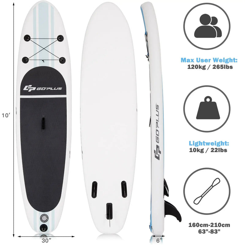 10 feet Inflatable Stand Up Paddle Board with Paddle Pump by DirectDeals