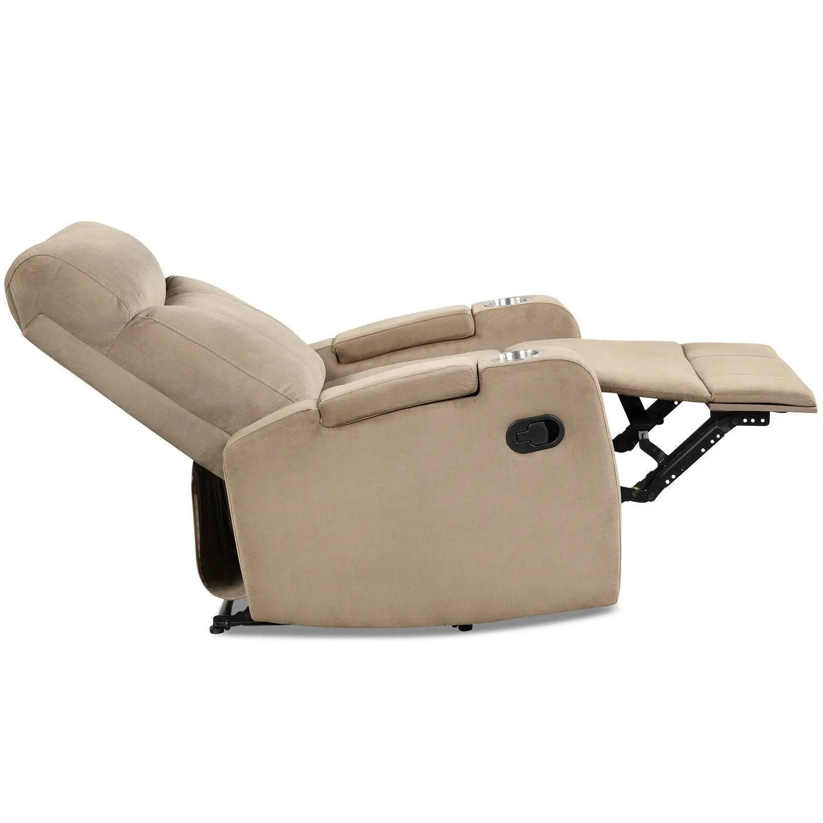 Recliner Chair Single Sofa Lounger with Arm Storage and Cup Holder for Living Room by DirectDeals