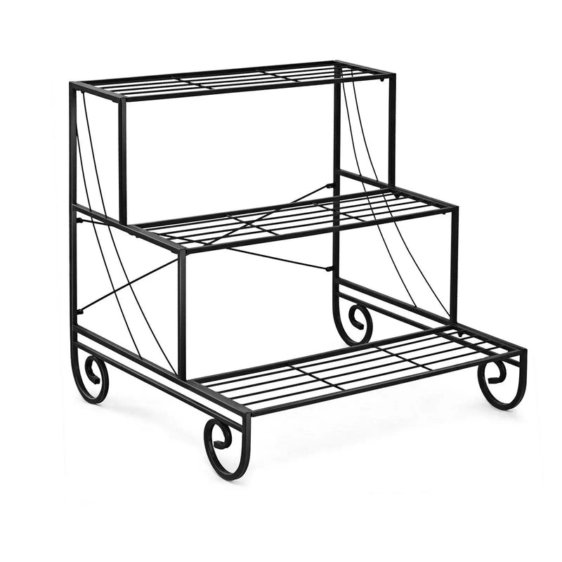 3 Tier Outdoor Metal Garden Planter Holder Shelf by DirectDeals