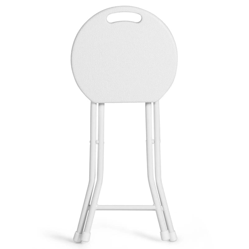 Set of 4 18 Inch Collapsible Round Stools with Handle by DirectDeals