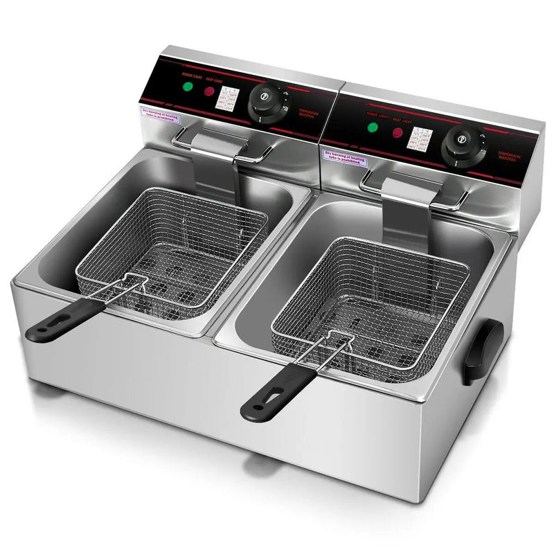 3400W Dual Tank Electric Countertop Deep Fryer by DirectDeals