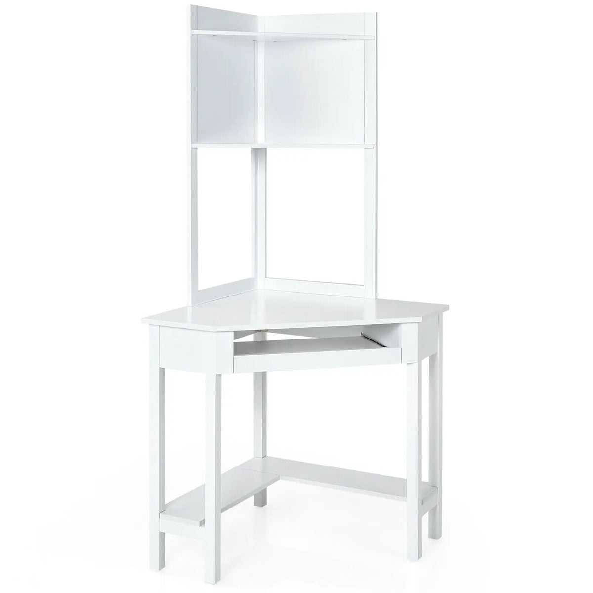Corner Computer Desk with Hutch and Storage Shelves, photo 3 of 9