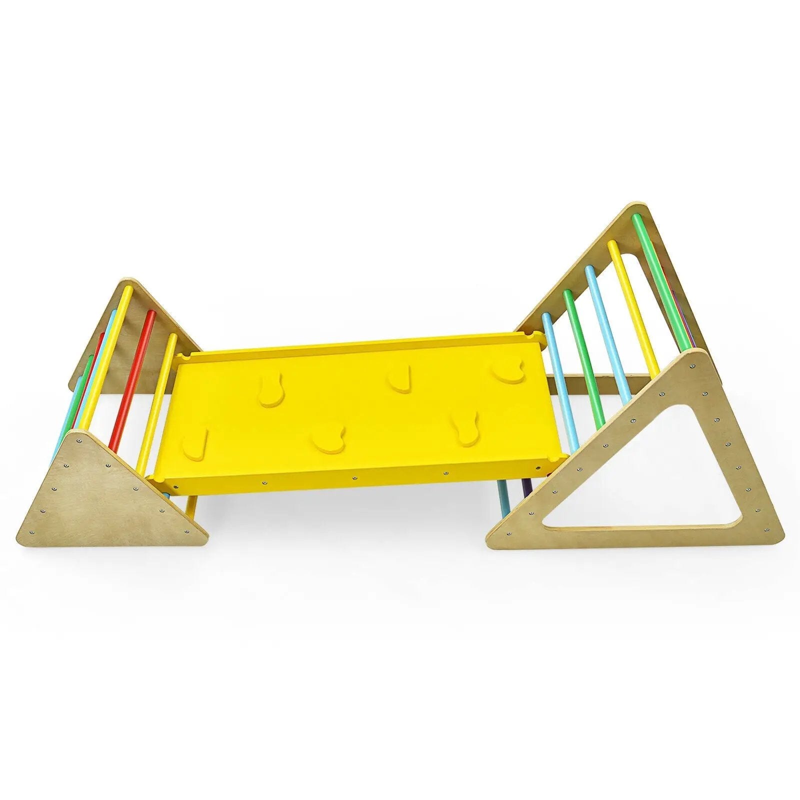 3 in 1 Wooden Set of 2 Triangle Climber with Ramp for Slid by DirectDeals