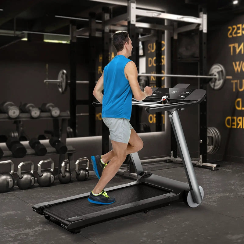 Italian Designed Folding Treadmill with Heart Rate Belt and Fatigue Button by DirectDeals