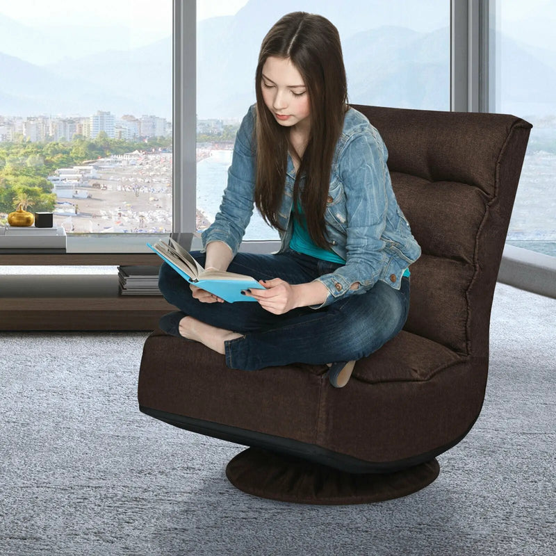 5-Position Folding Floor Gaming Chair by DirectDeals