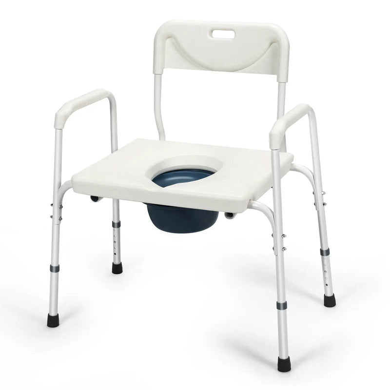 3-in-1 Bedside Commode Portable Toilet with Adjustable Height by DirectDeals