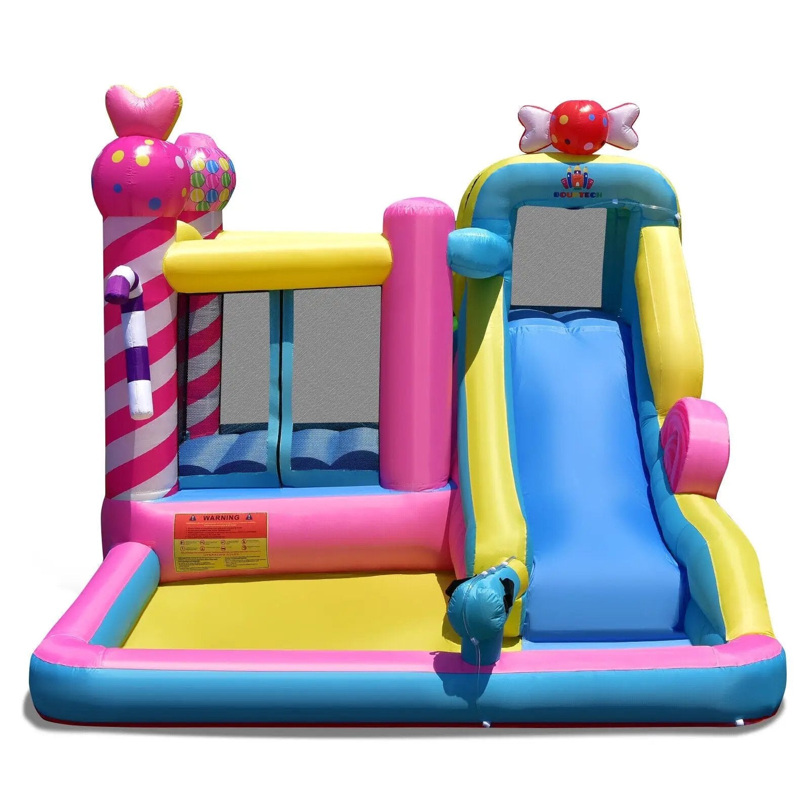 Sweet Candy Inflatable Bounce House with Water Slide and 480W Blower by DirectDeals