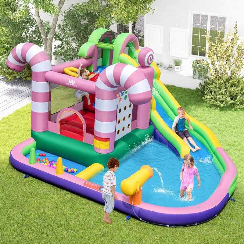 9-in-1 Inflatable Sweet Candy Water Slide Park by DirectDeals