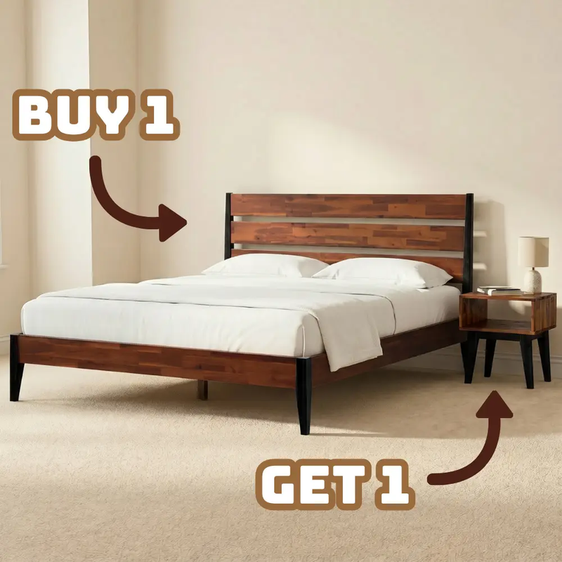 Emery Solid Wood Bed Frame by Megsu