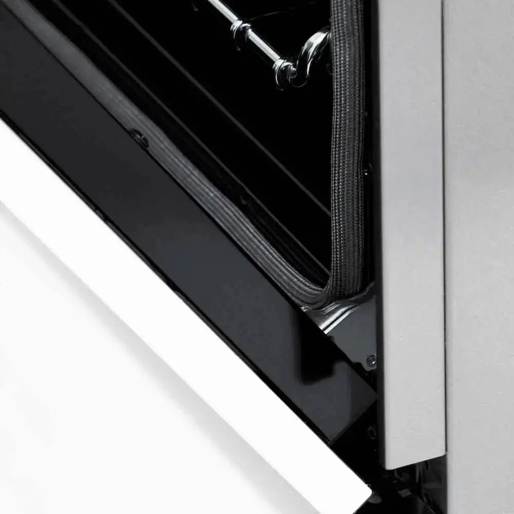 ZLINE 60"Autograph Range Dual Fuel, DuraSnow, White Door,RASZ-WM-60-MB by Farmhouse Kitchen and Bath