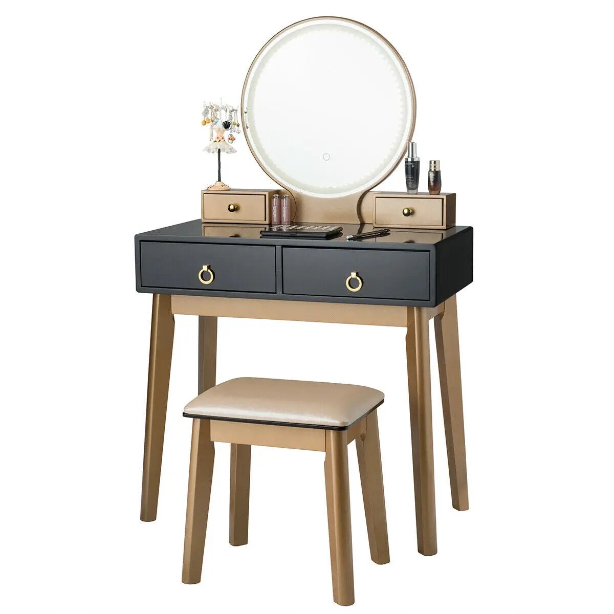 Makeup Vanity Table Set 3 Color Lighting Dressing Table, photo 8 of 10